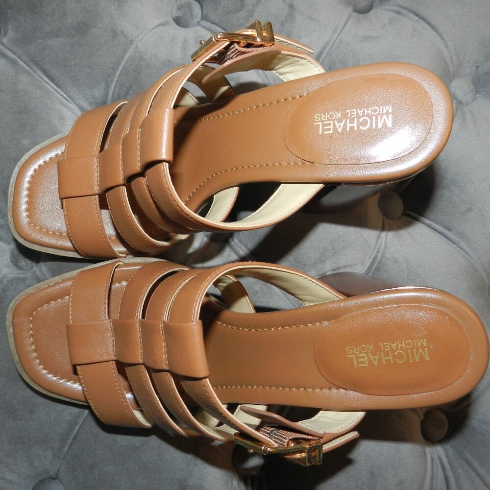 Michael Kors Jagger Leather Slip On Sandals Size 6 1/2 - Picture 6 of 11